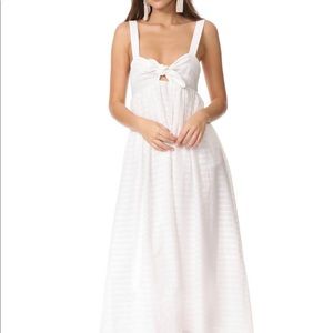 Mara Hoffman Tie Front Maxi Dress in White Sz 4